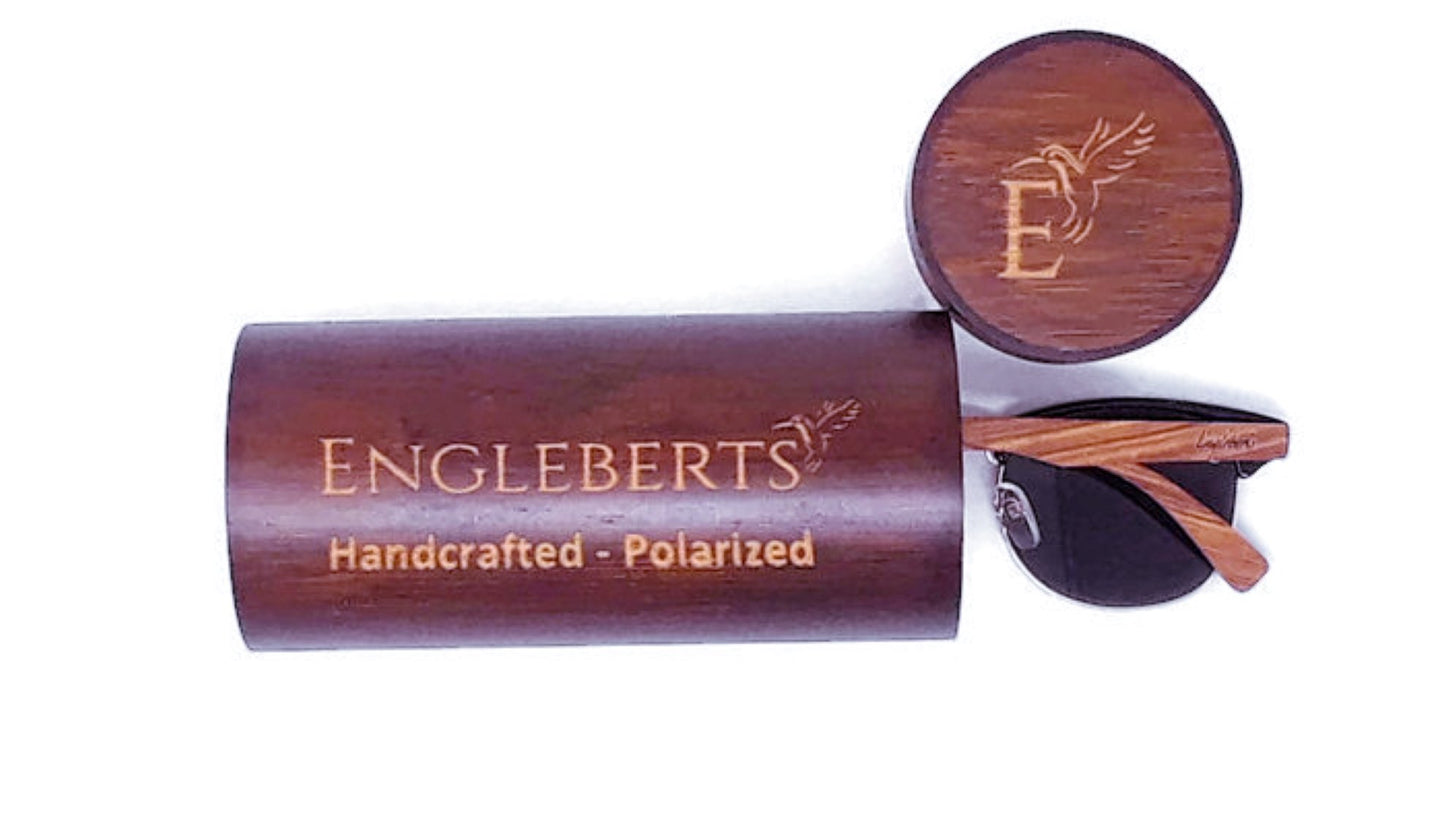 Engleberts Premium Walnut Wood Sunglasses – Polarized with Bamboo Case