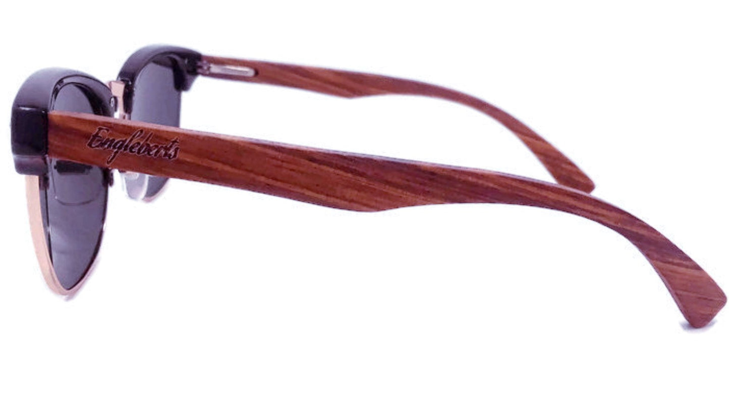 Engleberts Premium Walnut Wood Sunglasses – Polarized with Bamboo Case