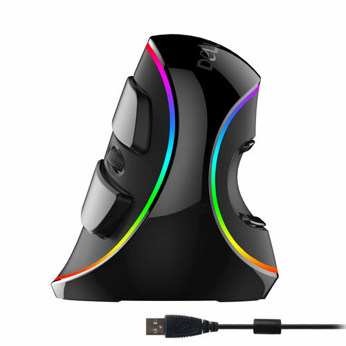 Vertical RGB Ergonomic Wired Mouse – Multi-DPI with LED Light (USB, Right-Handed)