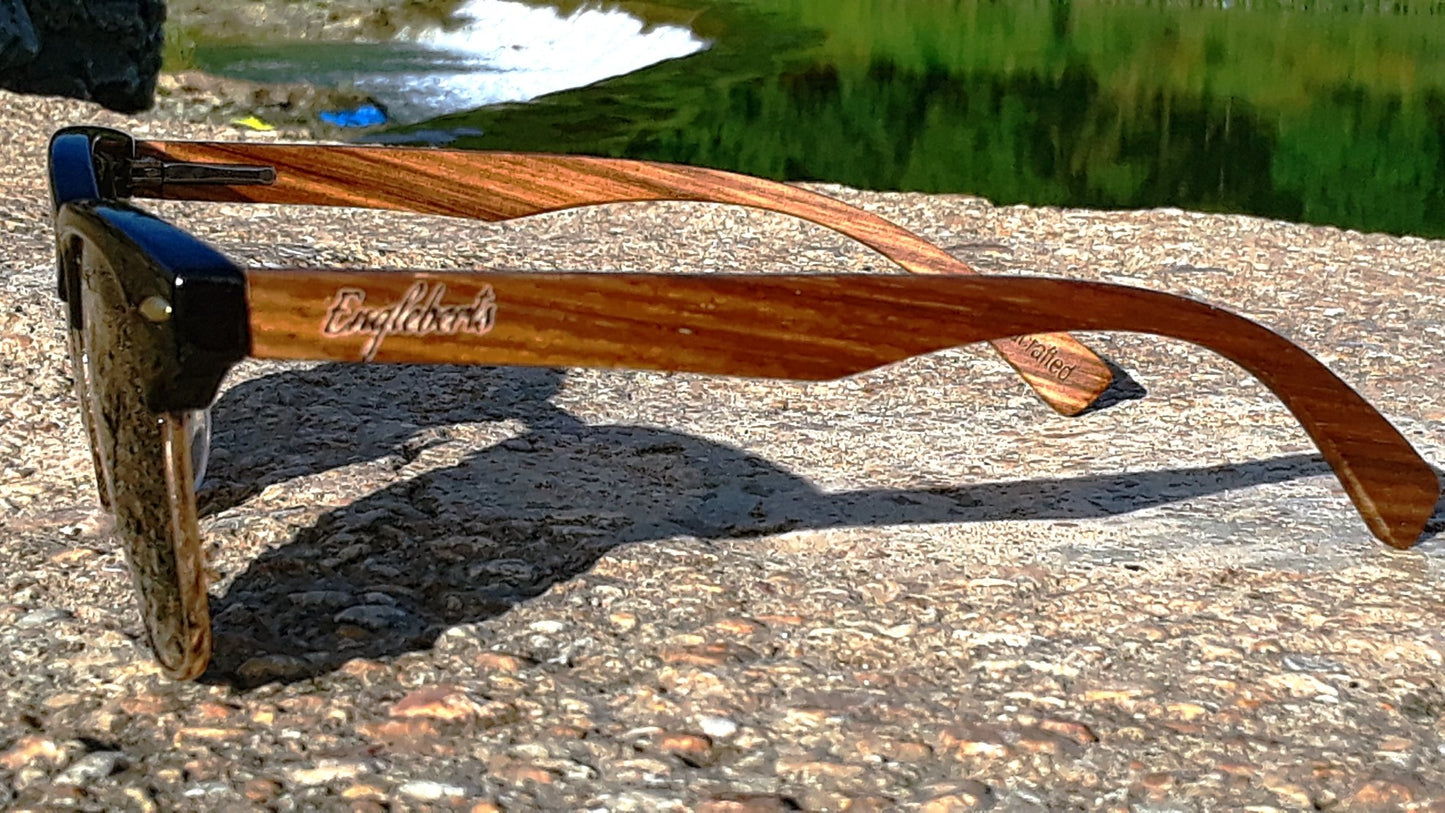 Engleberts Premium Walnut Wood Sunglasses – Polarized with Bamboo Case