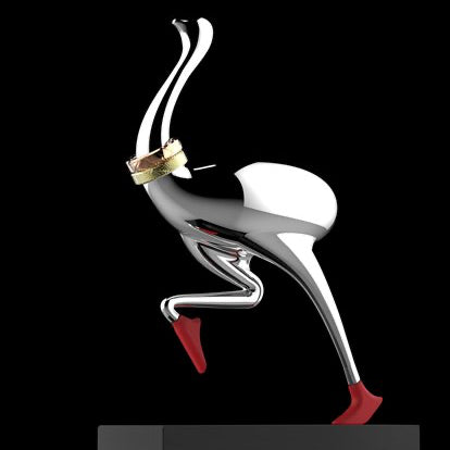 Running Ostrich Paper Clip Storage