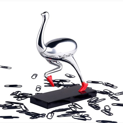 Running Ostrich Paper Clip Storage